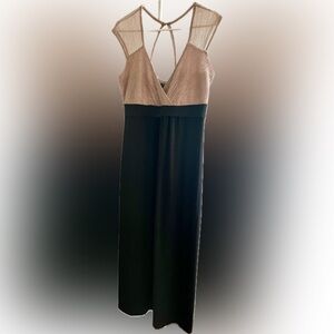 Enfocus Studio Dress sz 14 black maxi rose color